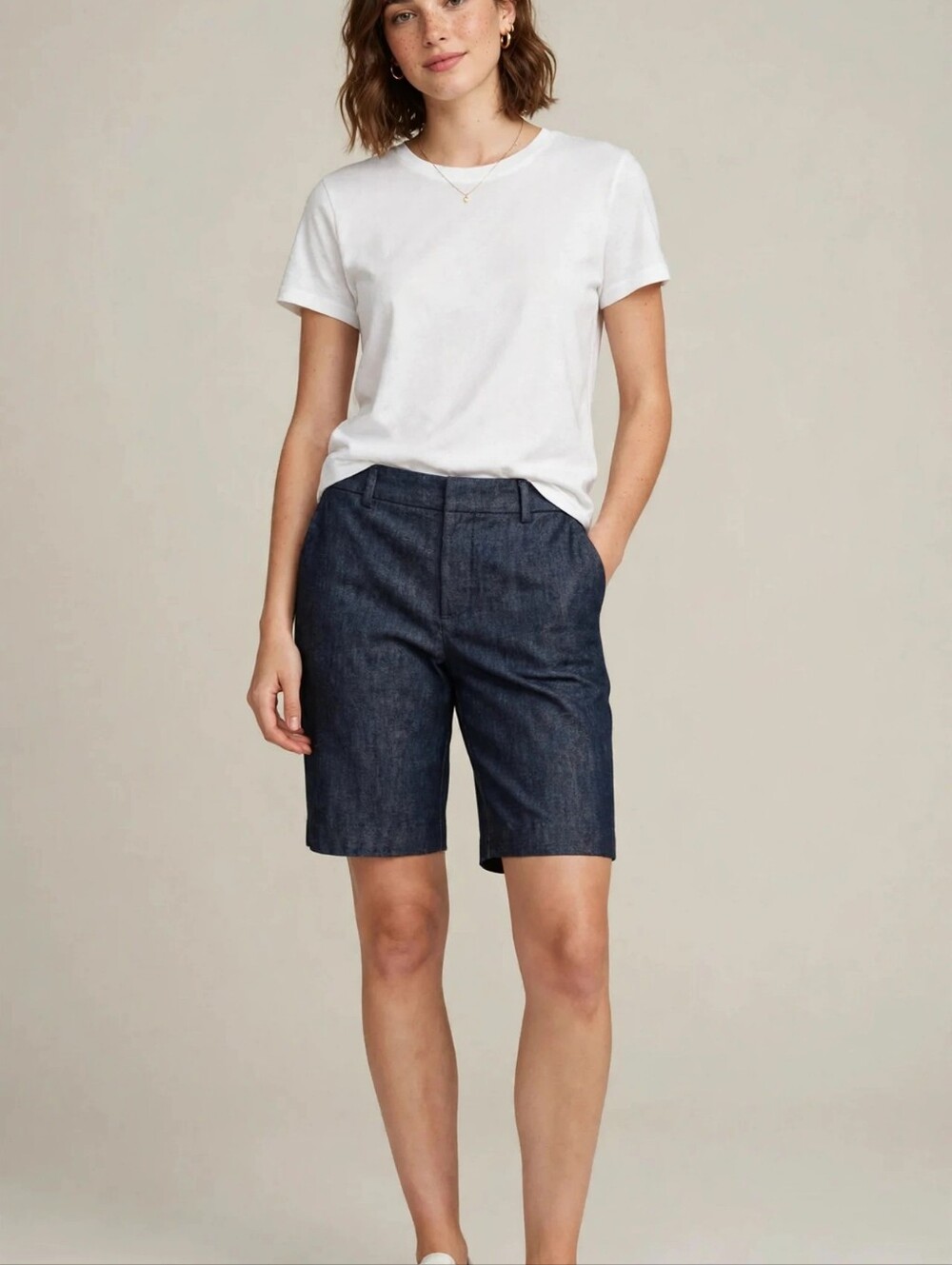 Banana Republic 10 Inch  Shorts Women Blue Size 0
